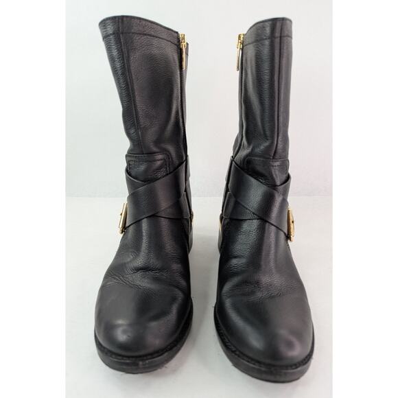 Vince Camuto Wethima Black Leather Strappy Metal Boot Size 6.5 251063 - Picture 6 of 12